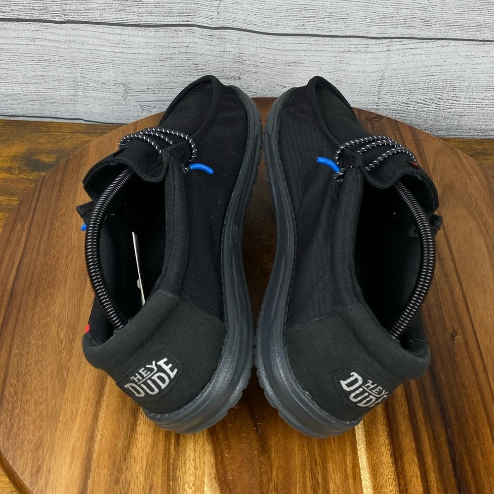 Hey Dude Wally NASCAR Multi Black Slip On Loafers Men’s Shoe Size 9